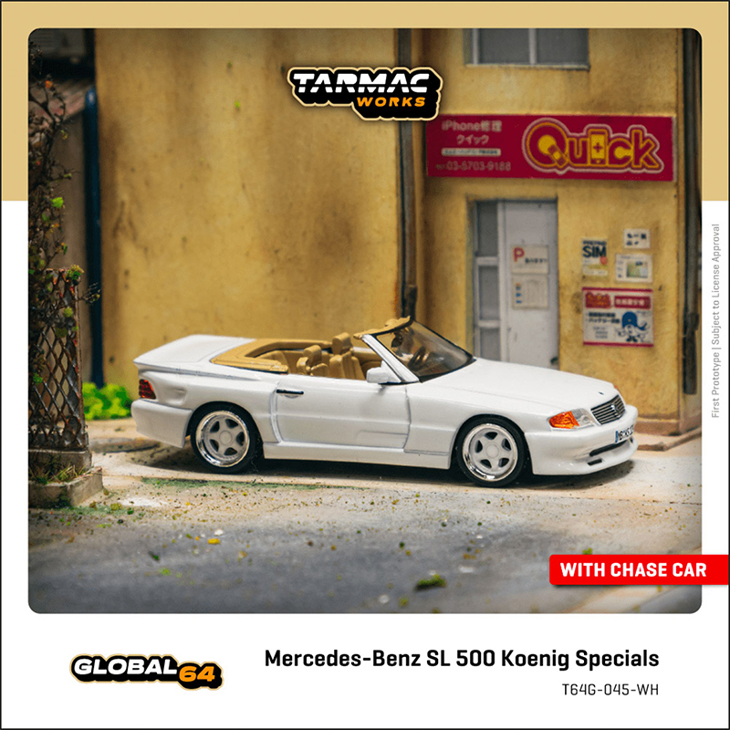 Tarmac Works 1:64 奔驰Mercedes-Benz SL 500 柯尼希改装版 白色