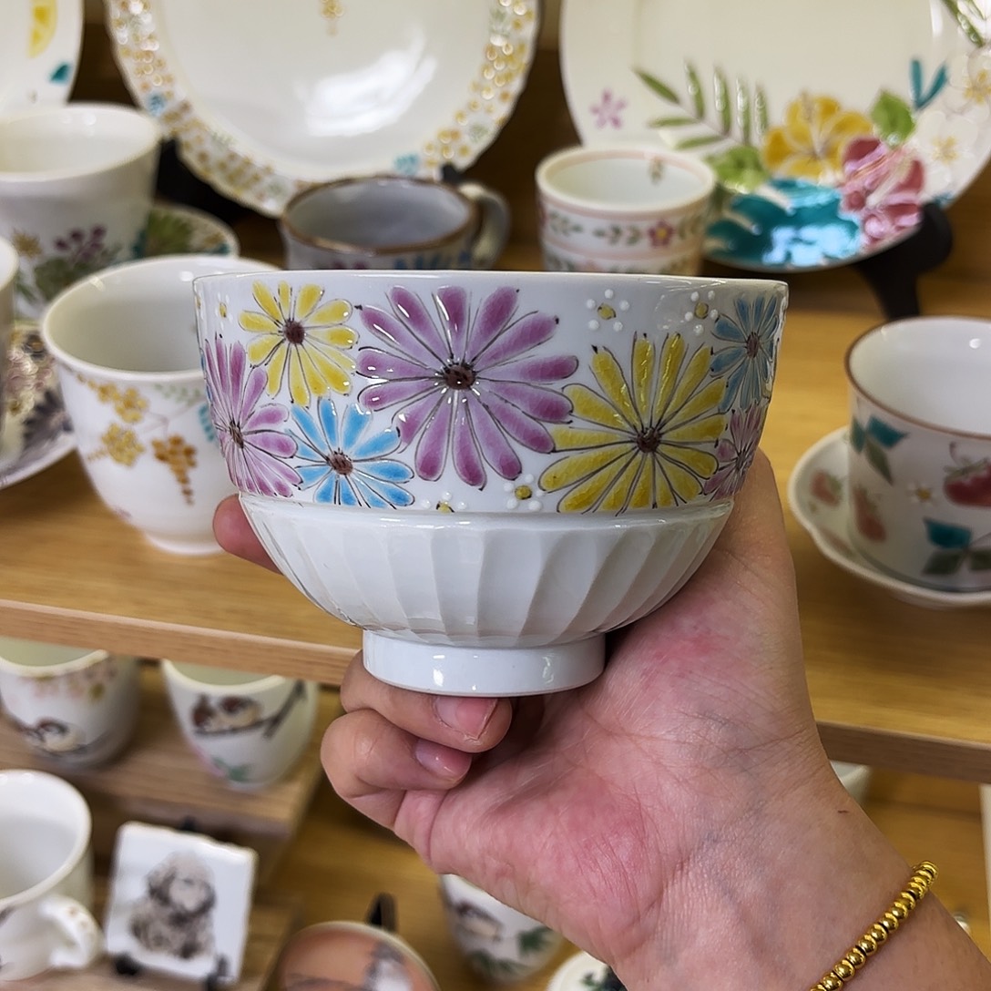 陶色绘游   大面碗