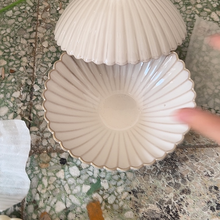 瓷片默认瑕疵商品贝壳斗笠