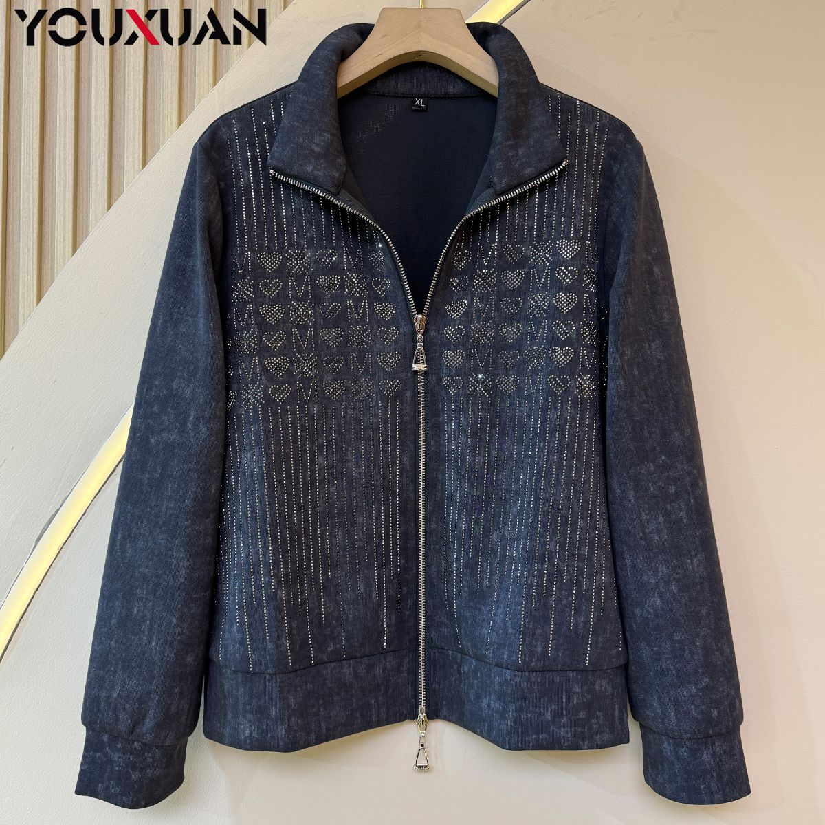 2024新款女士秋冬时尚宽松休闲长袖气质百搭女装夹克外套2836