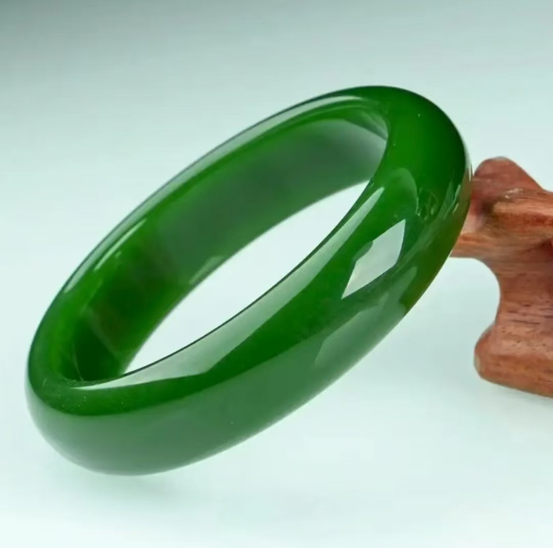 【小乔总专属】复古风翡翠帝王绿A货绿翡翠手镯精美礼盒带证书