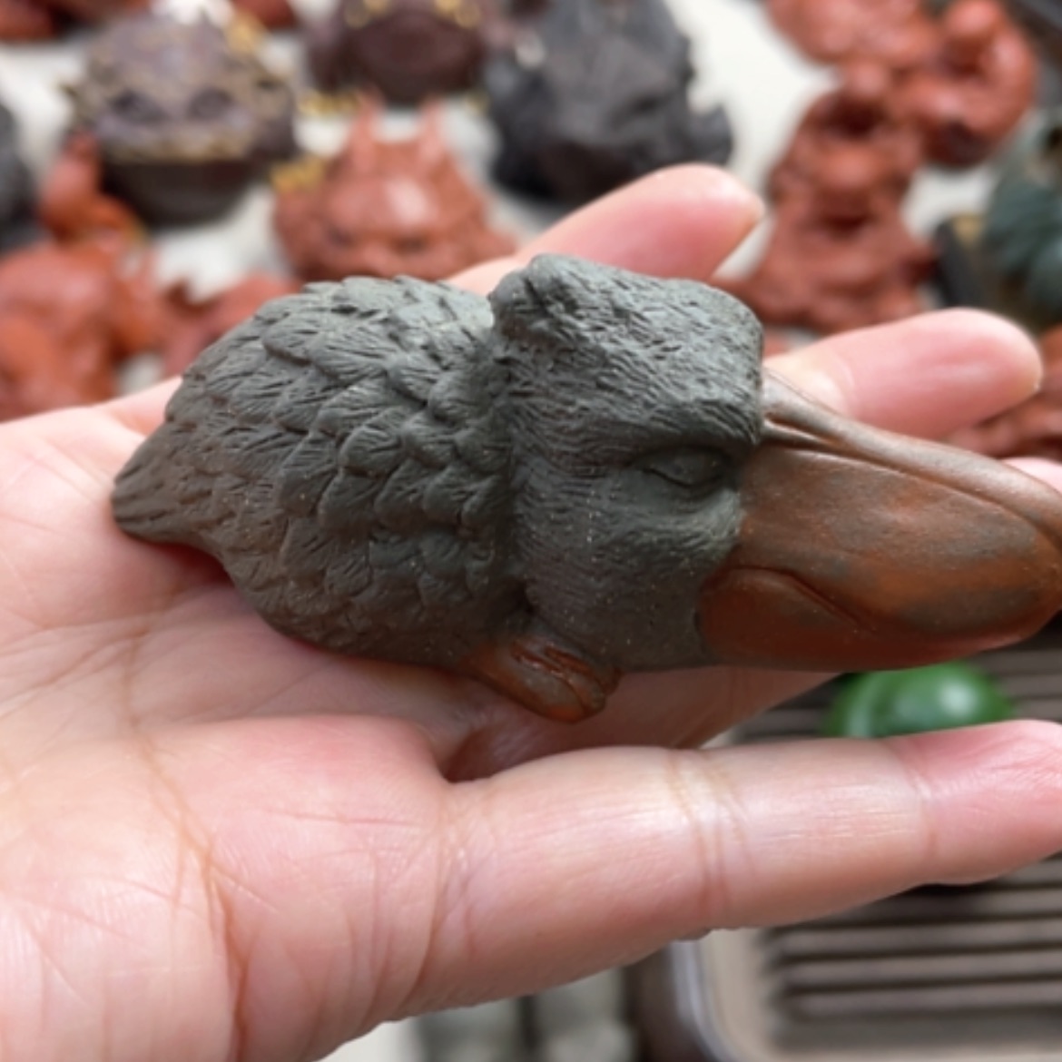 【闪购商品】紫砂茶宠紫砂鲸头獾