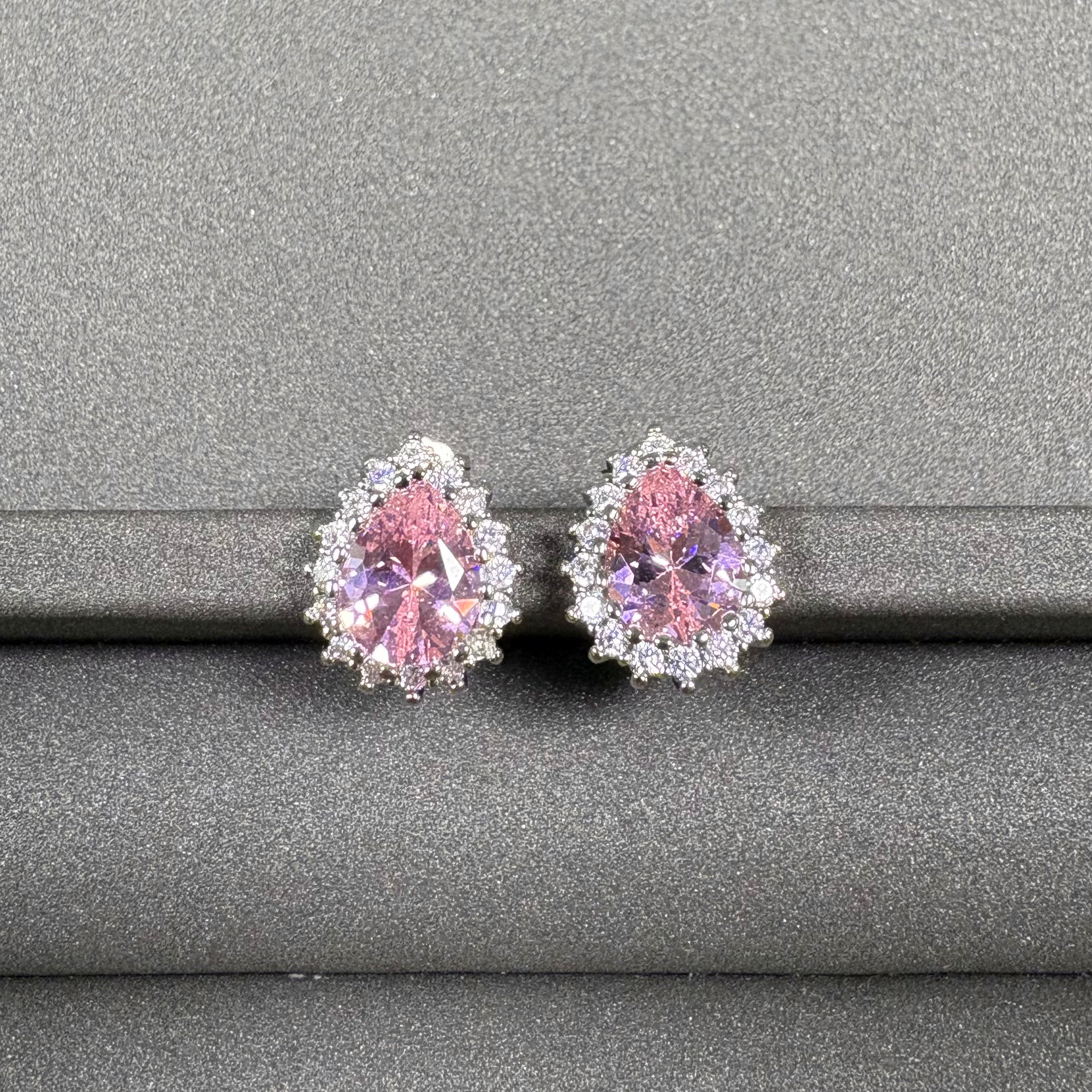 【高端定制】高贵奢藏级粉色蓝宝石耳钉868