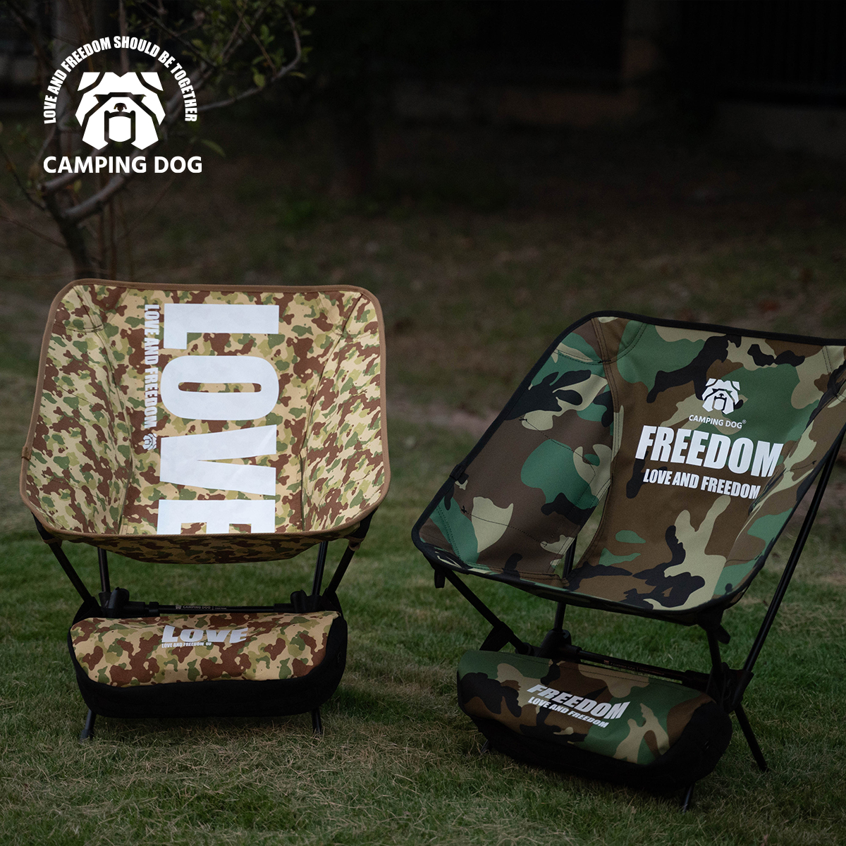 CAMPING DOG 露营狗 爱与自由限定款 露营 轻量化 月亮椅子