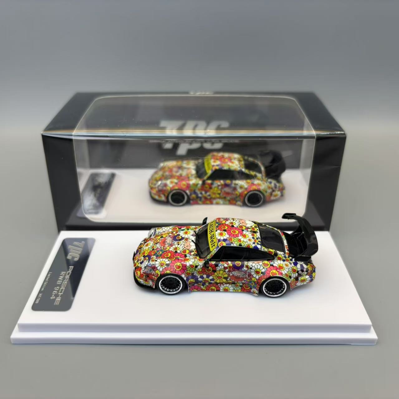 TPC 1:64 保时捷 RWB 964 993宽体改装 太阳花 夜光 合金汽车模型