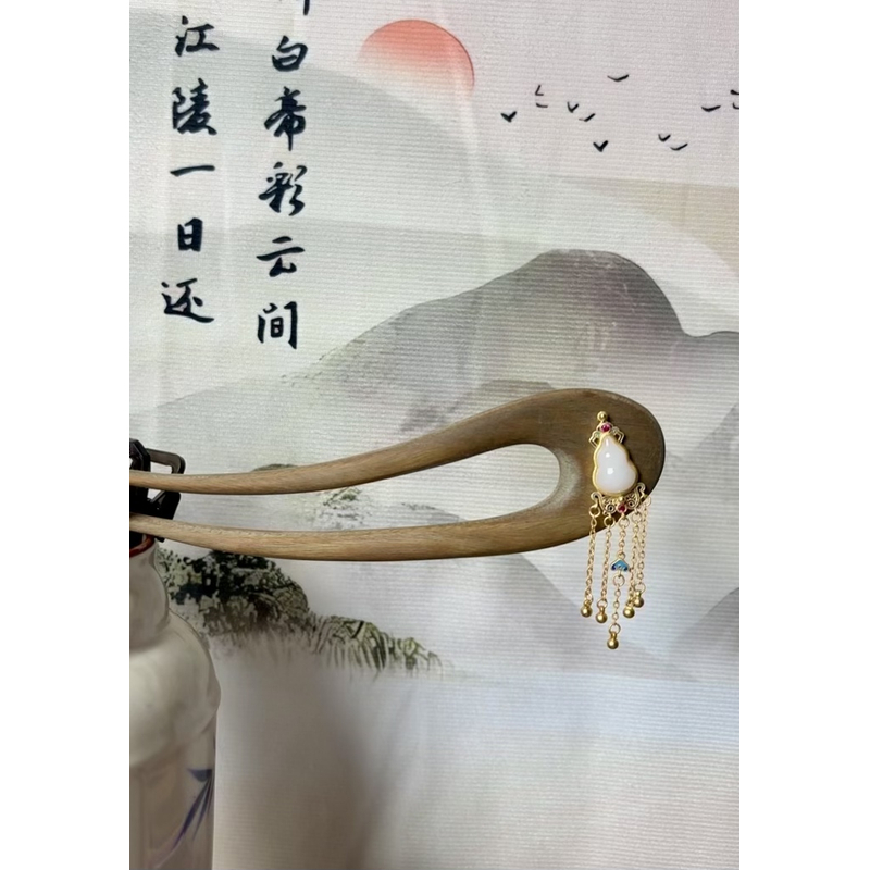 A37新中式葫芦发簪双钗