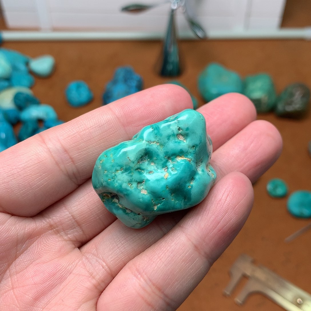 绿松石珠宝奇石未镶嵌强****计