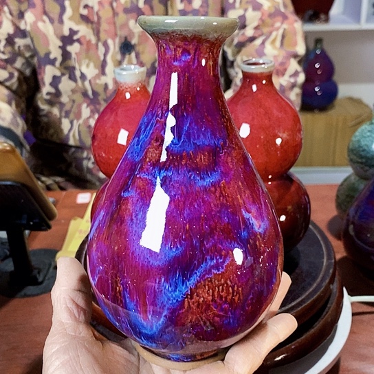 摆件尚峰钧窑作品瓶摆件