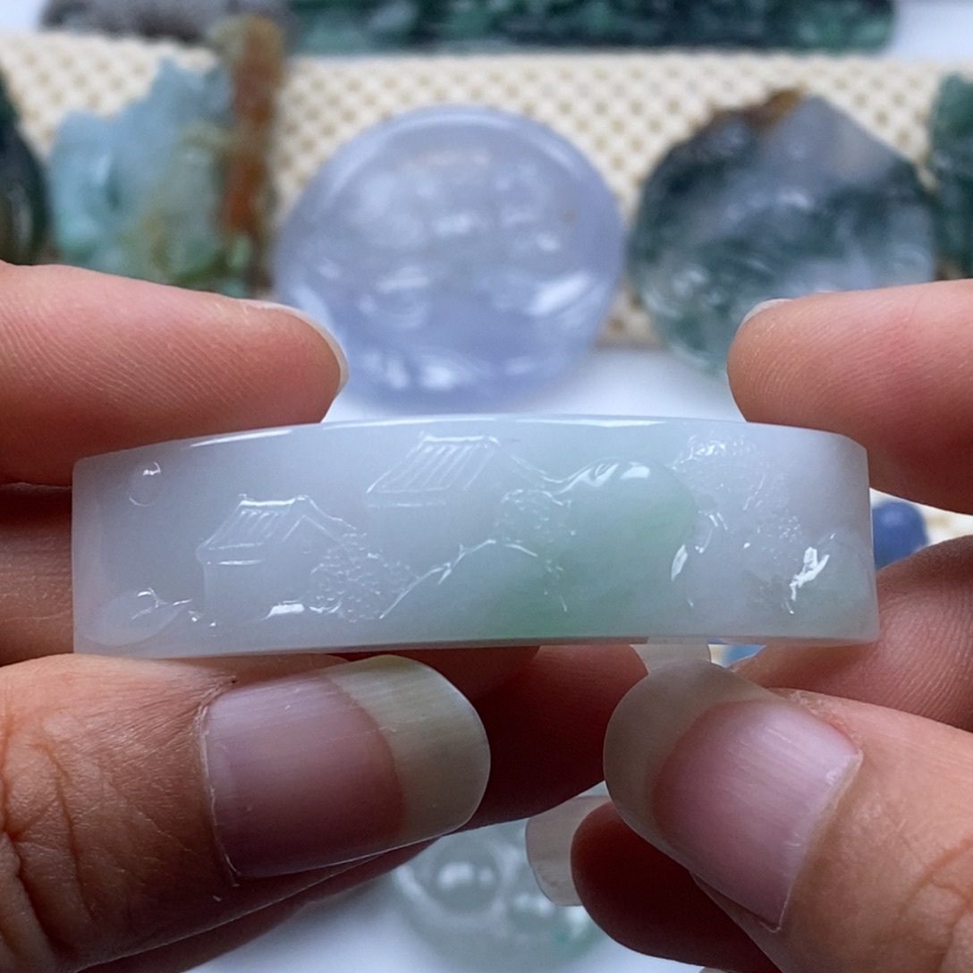 翡翠未镶嵌手链手牌