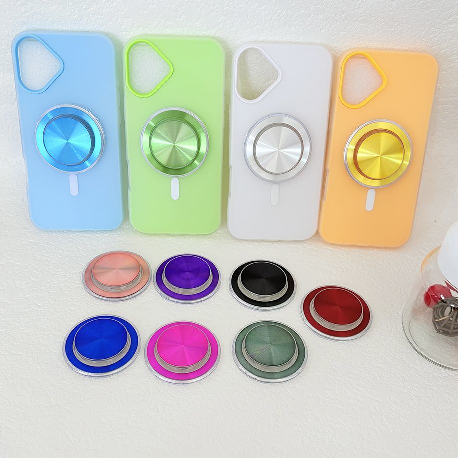 彩色CD纹磁吸气囊手机支架可旋转伸缩桌面横屏支撑追剧强磁吸附式