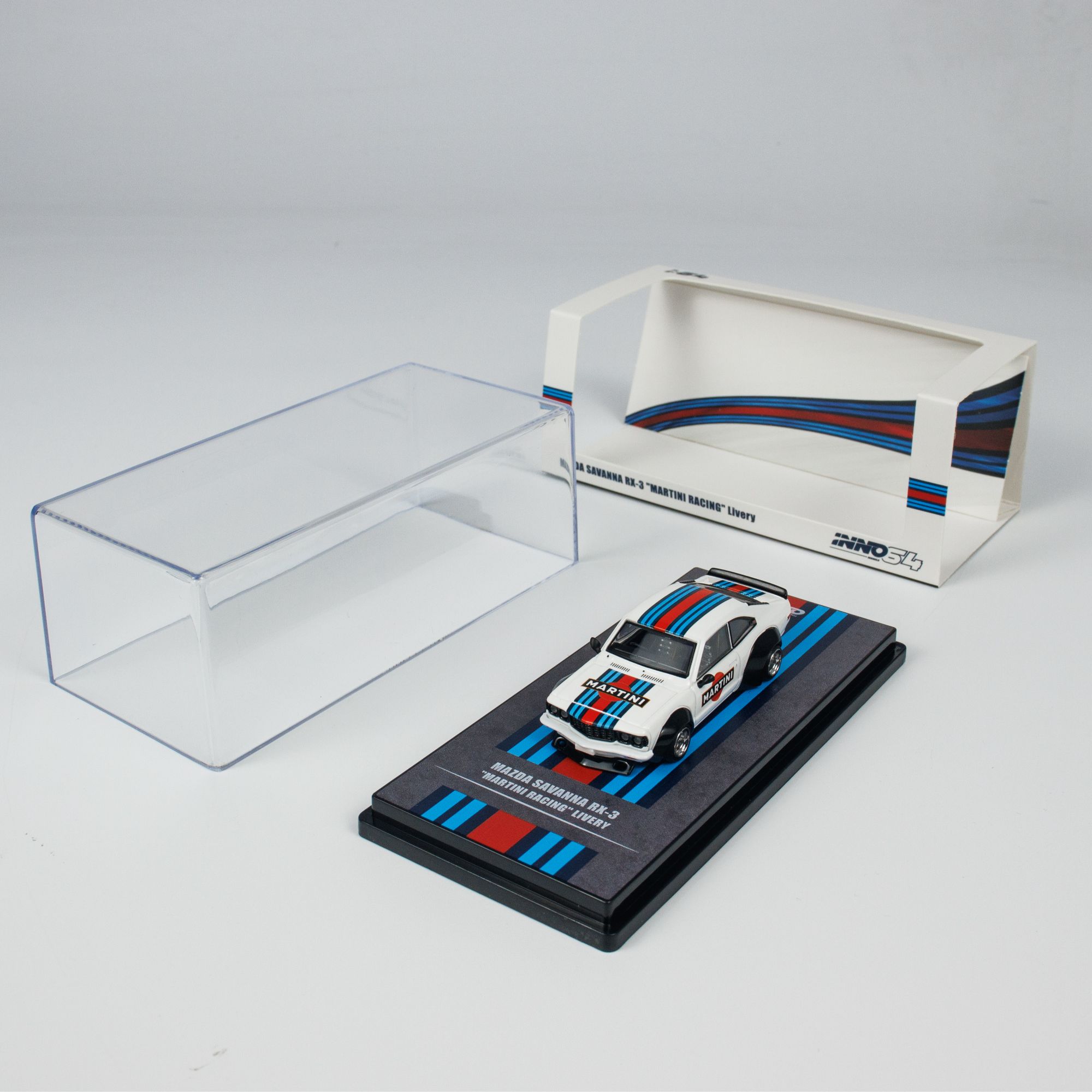 INNO64 1:64 马自达 RX-3 Martini Racing 涂装 IN64-RX3-MTN车模