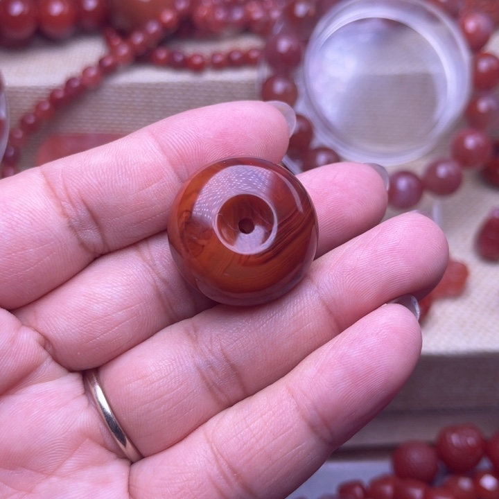 颈饰未镶嵌南红玛瑙平安扣2 5 M