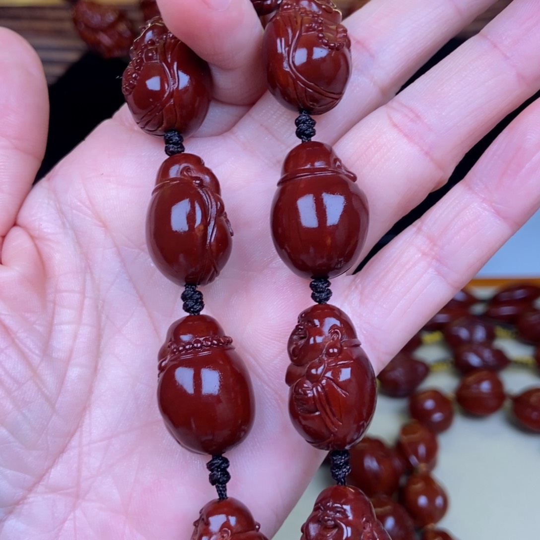 橄榄核吊坠天*八宝弥勒