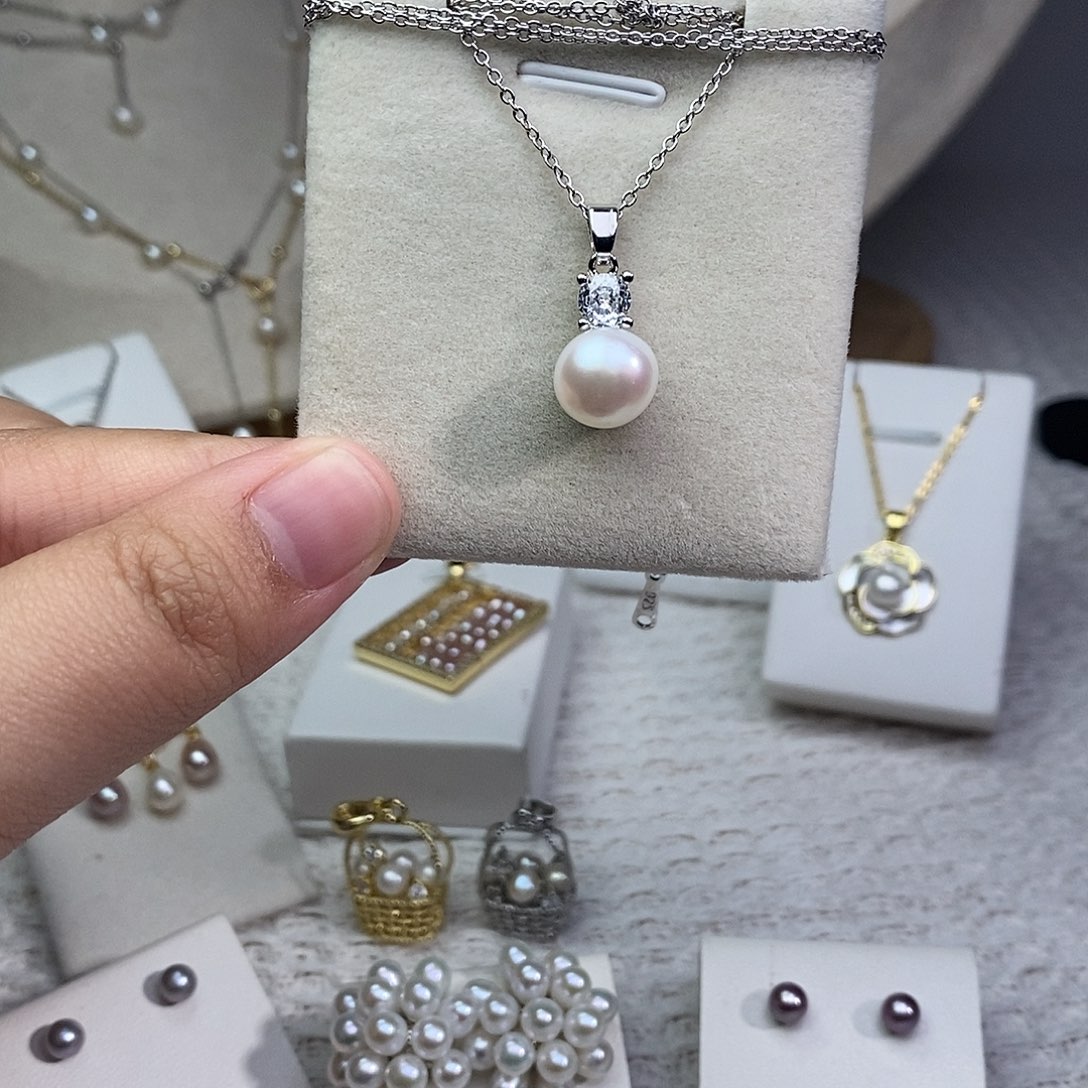 耳饰淡水珍珠银S925镶嵌