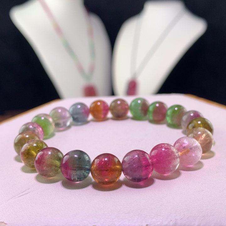 双色碧玺手链未镶嵌