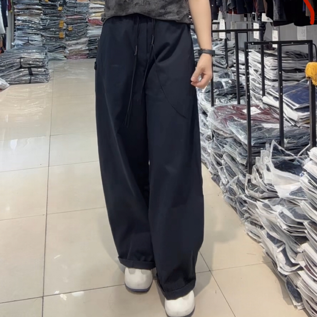 秋季显瘦显高工装休闲裤女2025新款时尚百搭显瘦高腰阔腿弯刀裤