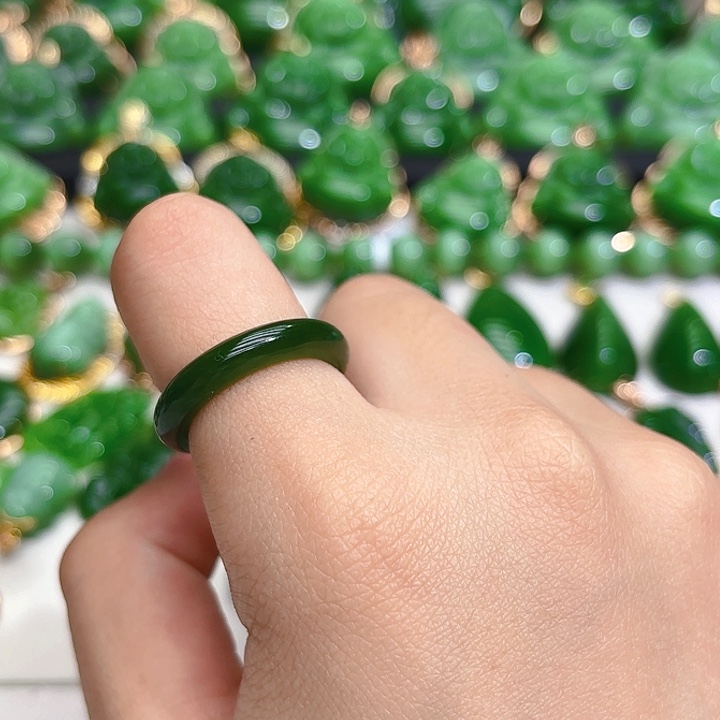 和田玉（碧玉）戒圈未镶嵌