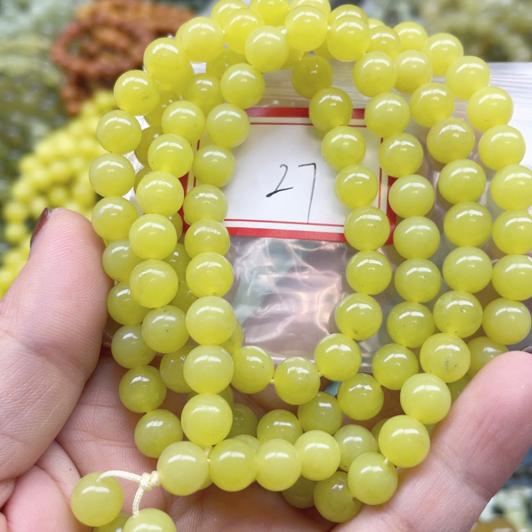 未镶嵌蛇纹石玉手串