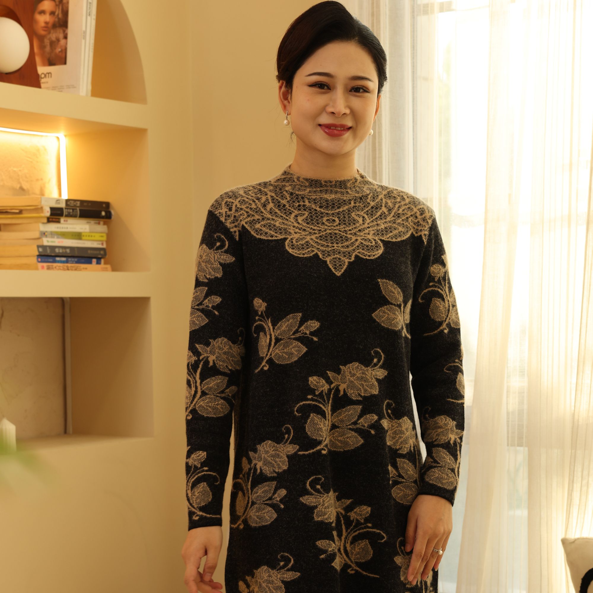 （032）湾湾奢品贵妇既视感显廋舒适时尚百搭连衣裙秋冬款