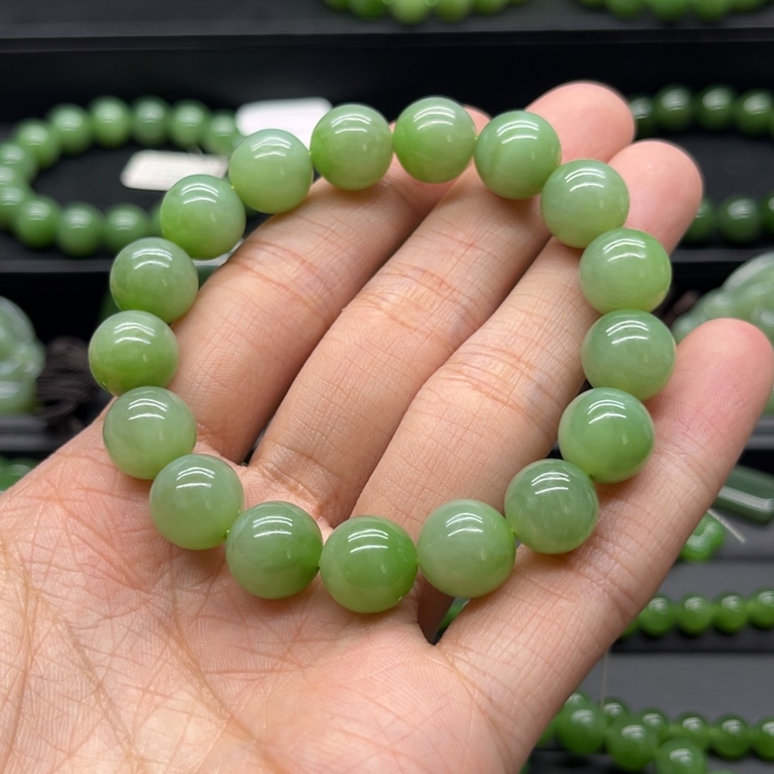 和田玉（碧玉）手链未镶嵌欣**蓉