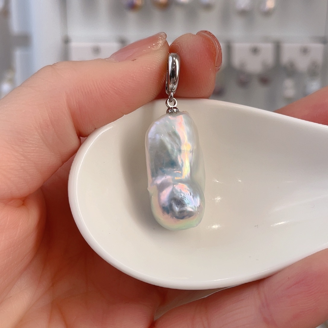 淡水珍珠颈饰银S925镶嵌娴****u