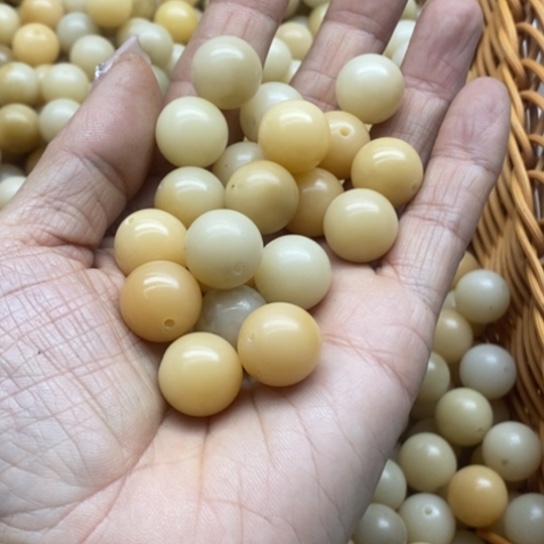 白玉菩提吊坠精品14非料瓷珠30颗