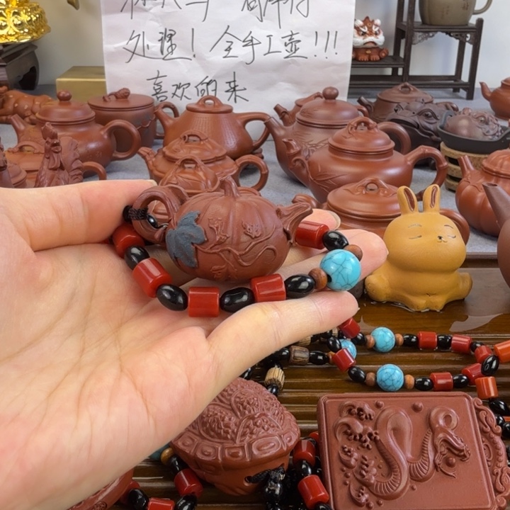 紫砂茶壶把把壶手把件