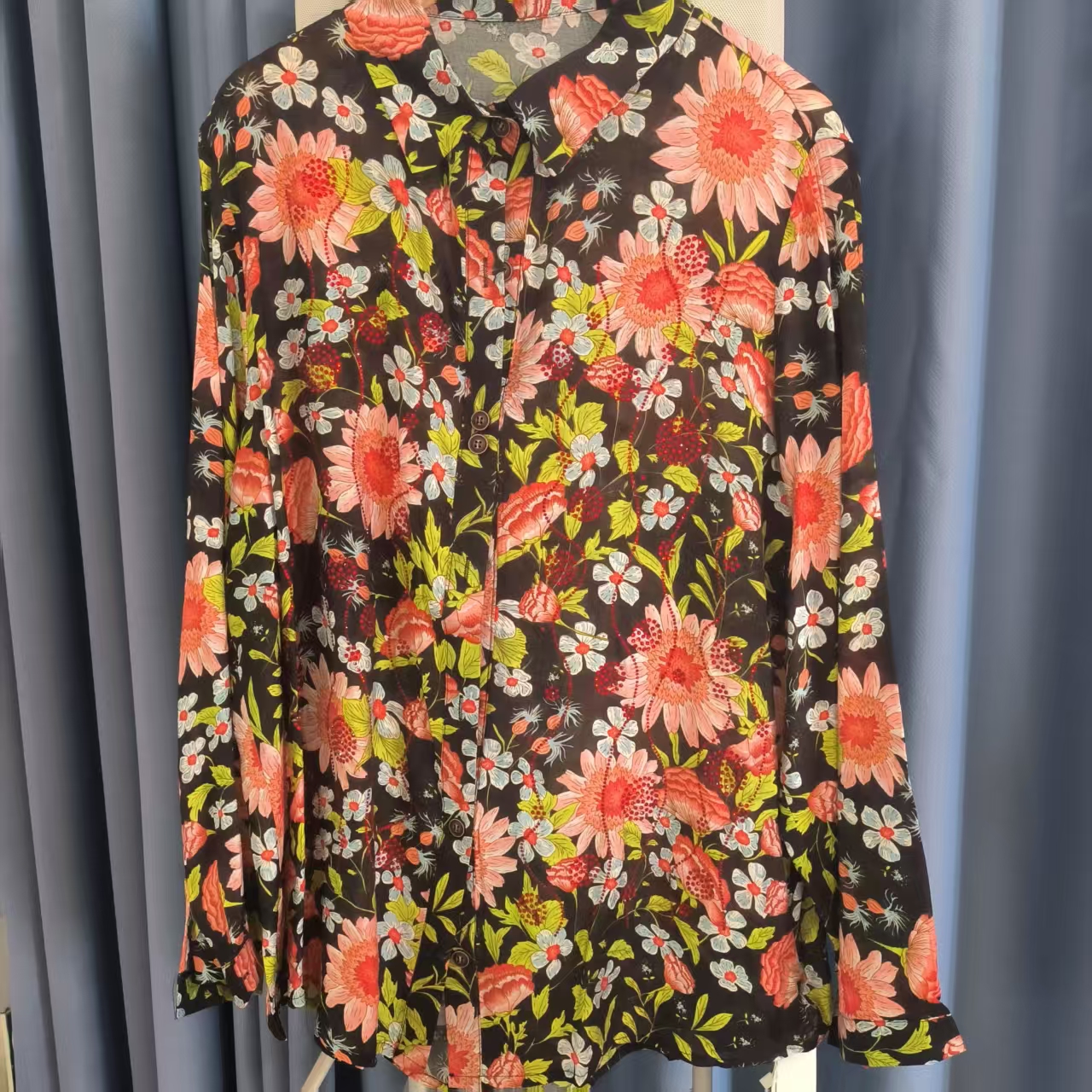 春季上新~碎花衬衣时尚百搭长袖衬衫 S09950