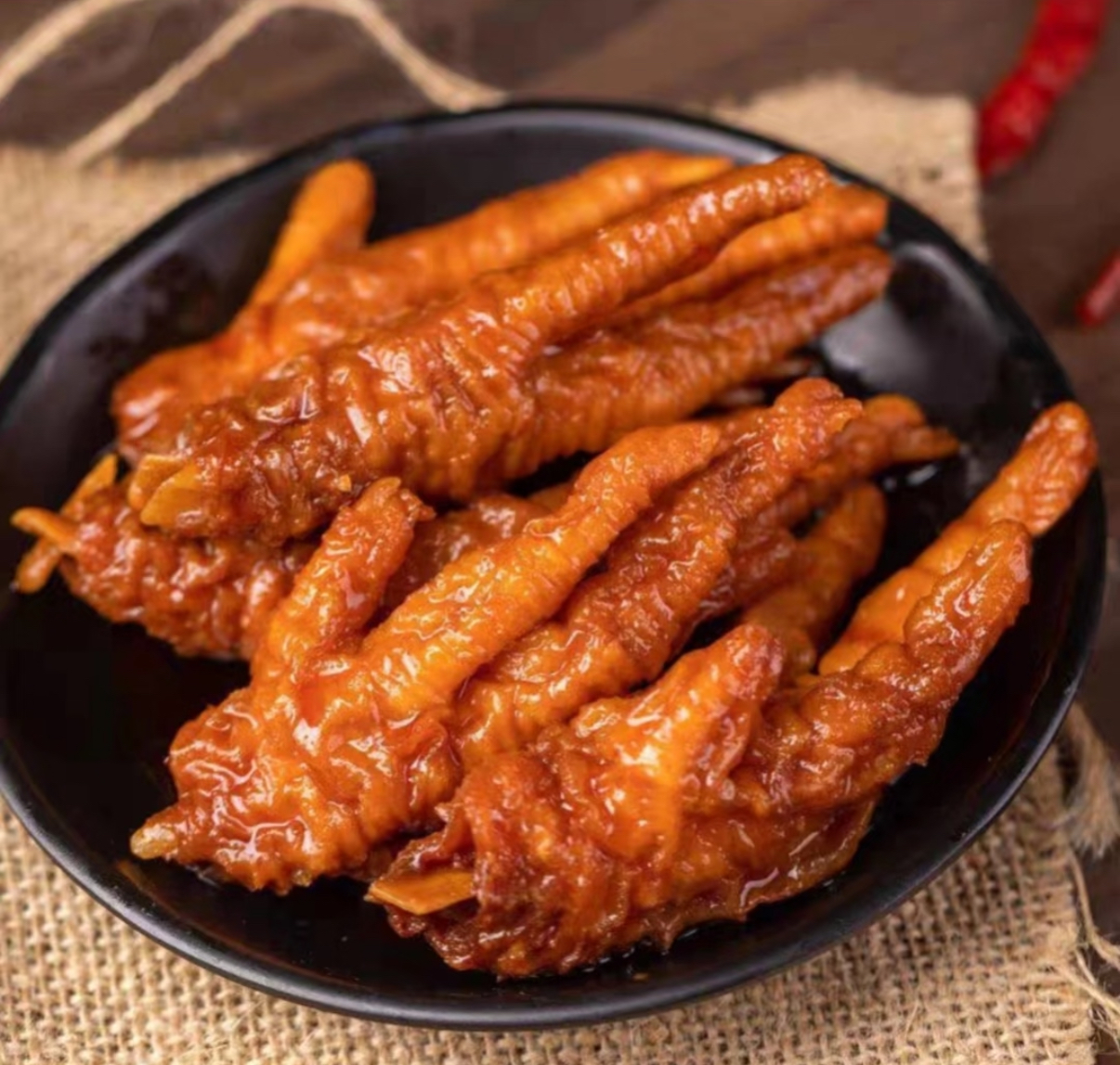 虎皮鸡爪湖南卤味香辣熟食解馋小零食开袋即食小吃追剧必备