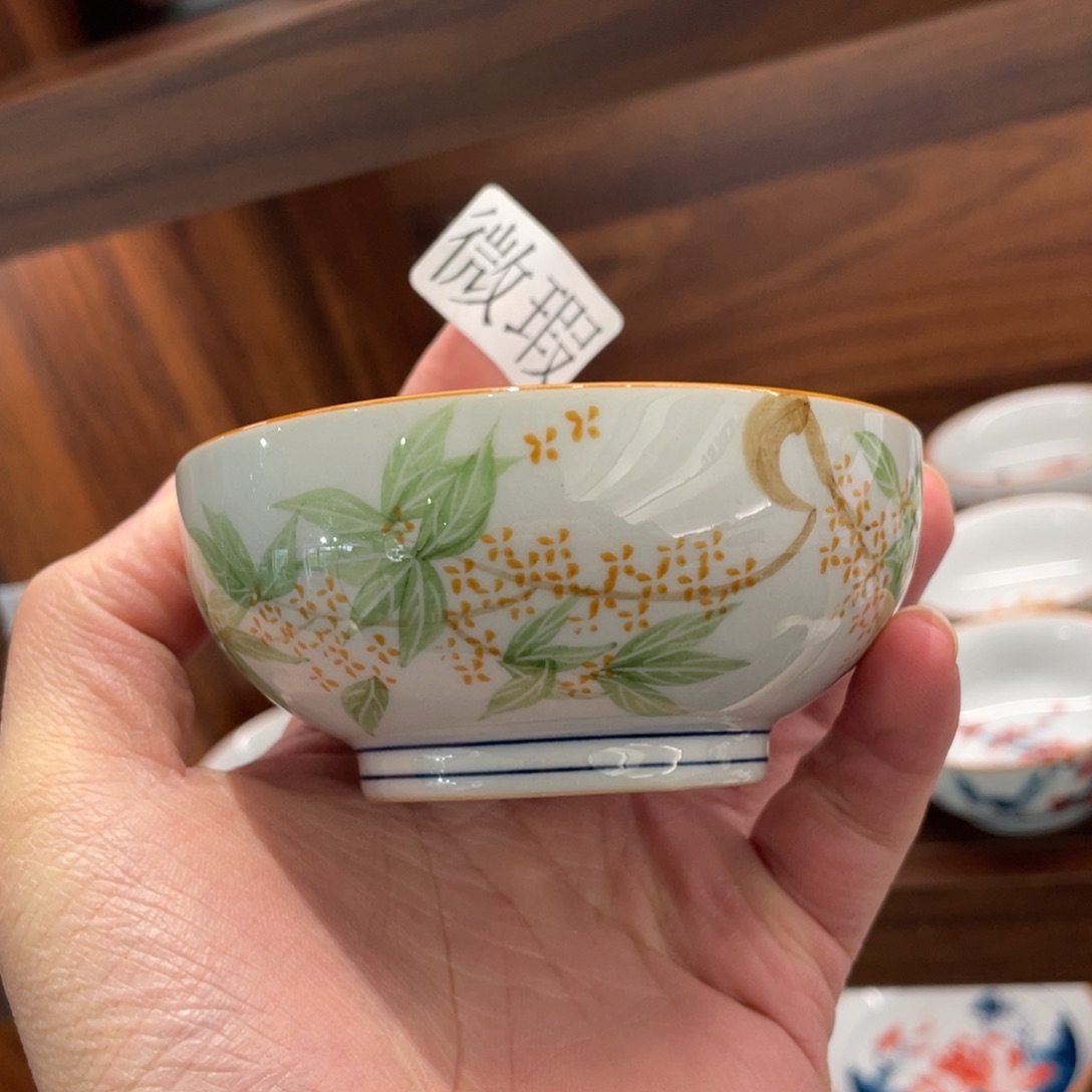 釉下手绘茶具微瑕