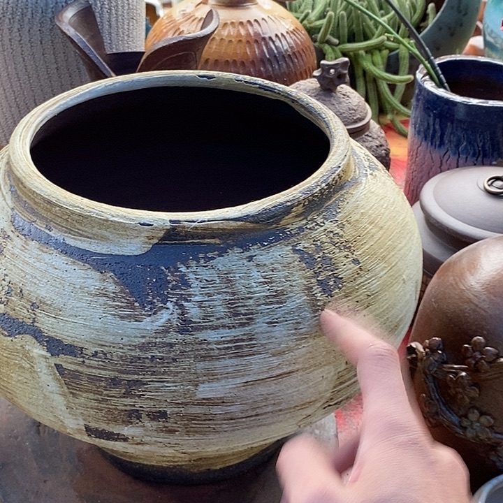 紫砂花盆紫砂21.23花盆瑕疵