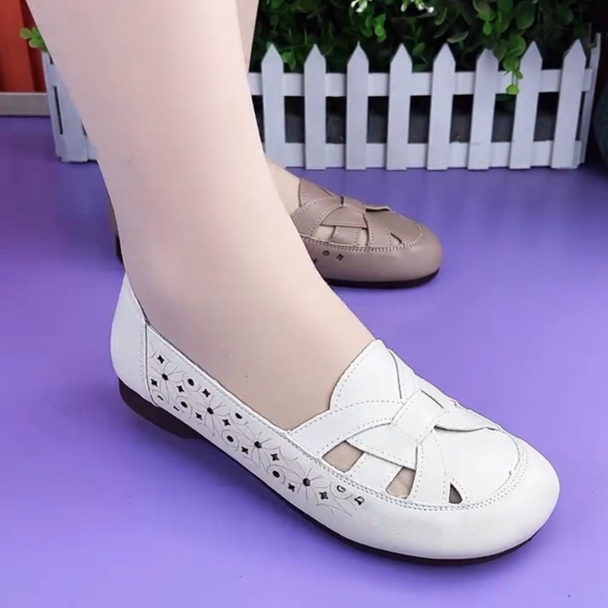 真软皮浅口单鞋女粗跟妈妈鞋尖头女士小皮鞋2025新款工作鞋9905