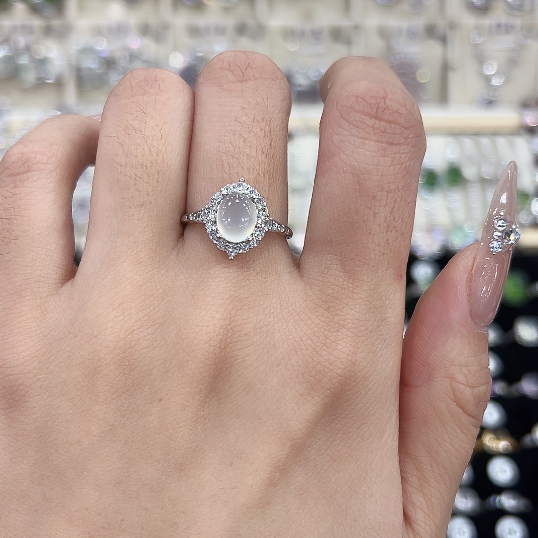 i***o岫玉银S925镶嵌戒指