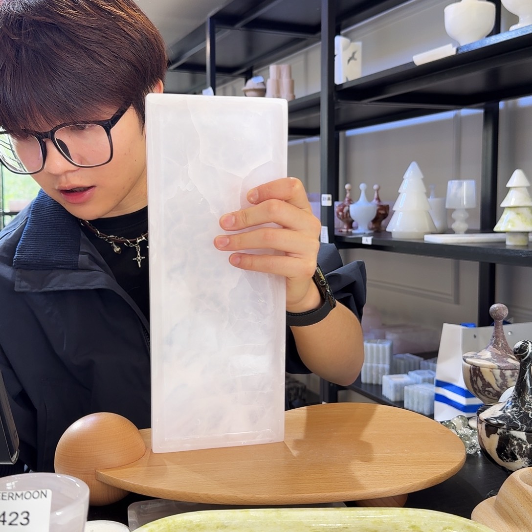 给***式大理石464粉玉长盘手感福利