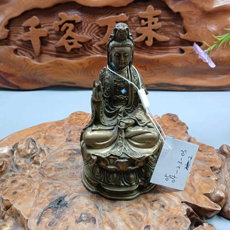 307号1.6-1.5铜制人物摆件祈福茶周边价格私询