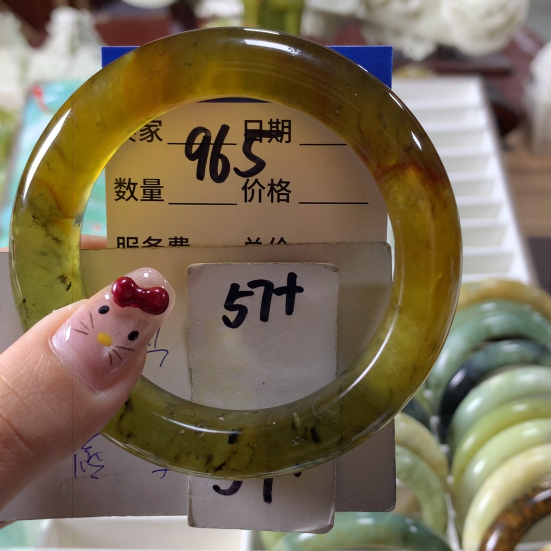 蛇纹石玉手镯未镶嵌965