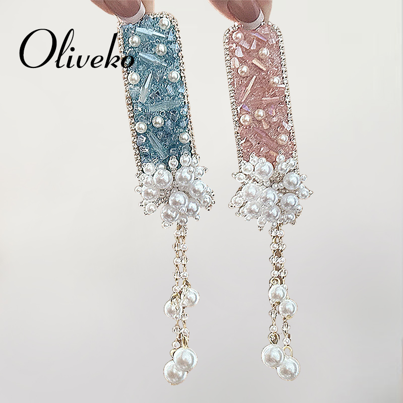 Oliveko严选~水晶发夹女2025新款高端发卡侧边刘海夹前额碎发头饰