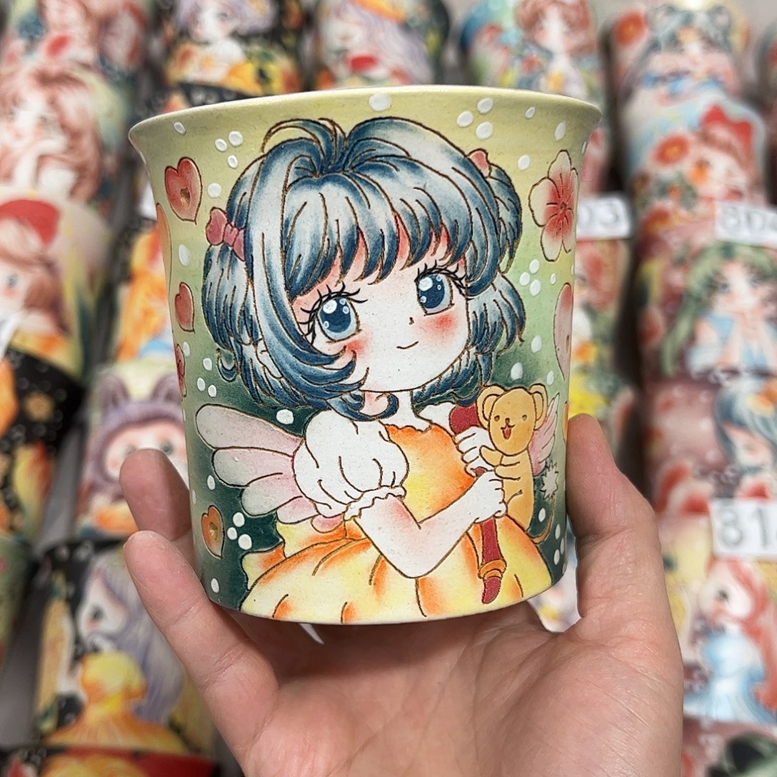 景德镇炫彩手绘口10高10