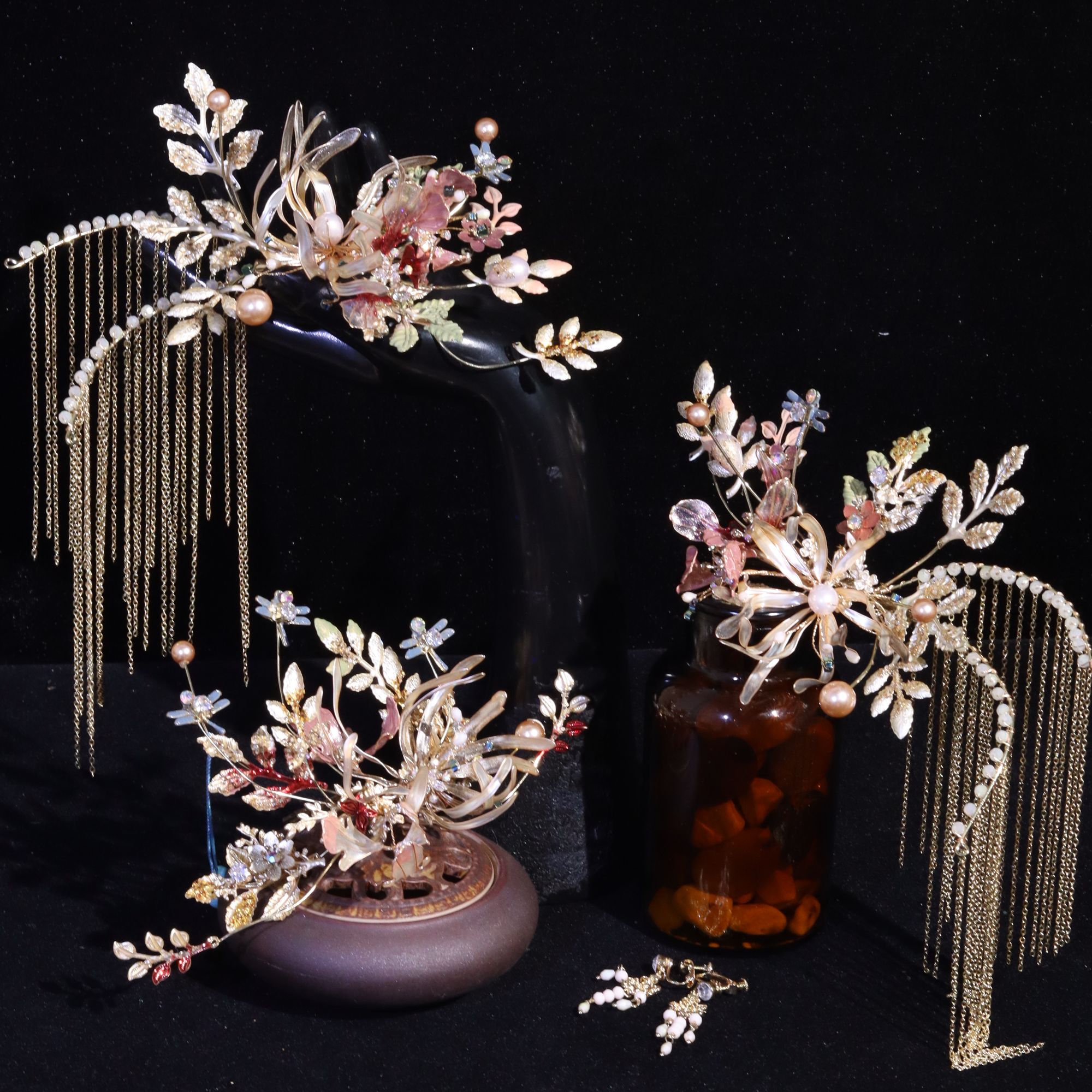 5986ETE新款重工流苏高质发饰古风汉服秀禾新娘头饰