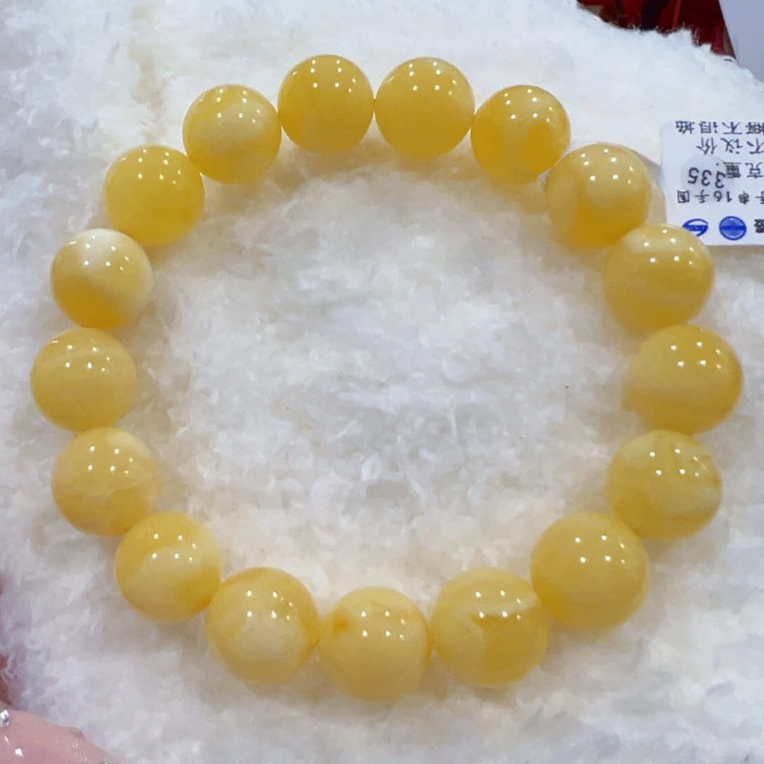 蜜蜡手链未镶嵌11.7m圆珠福利