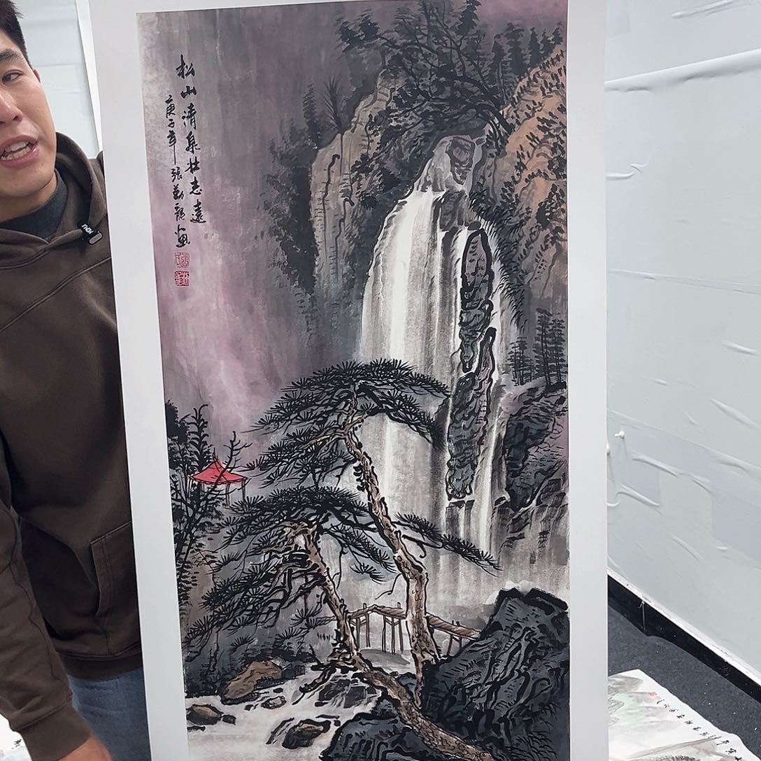 国画国画宣纸纯手绘制作