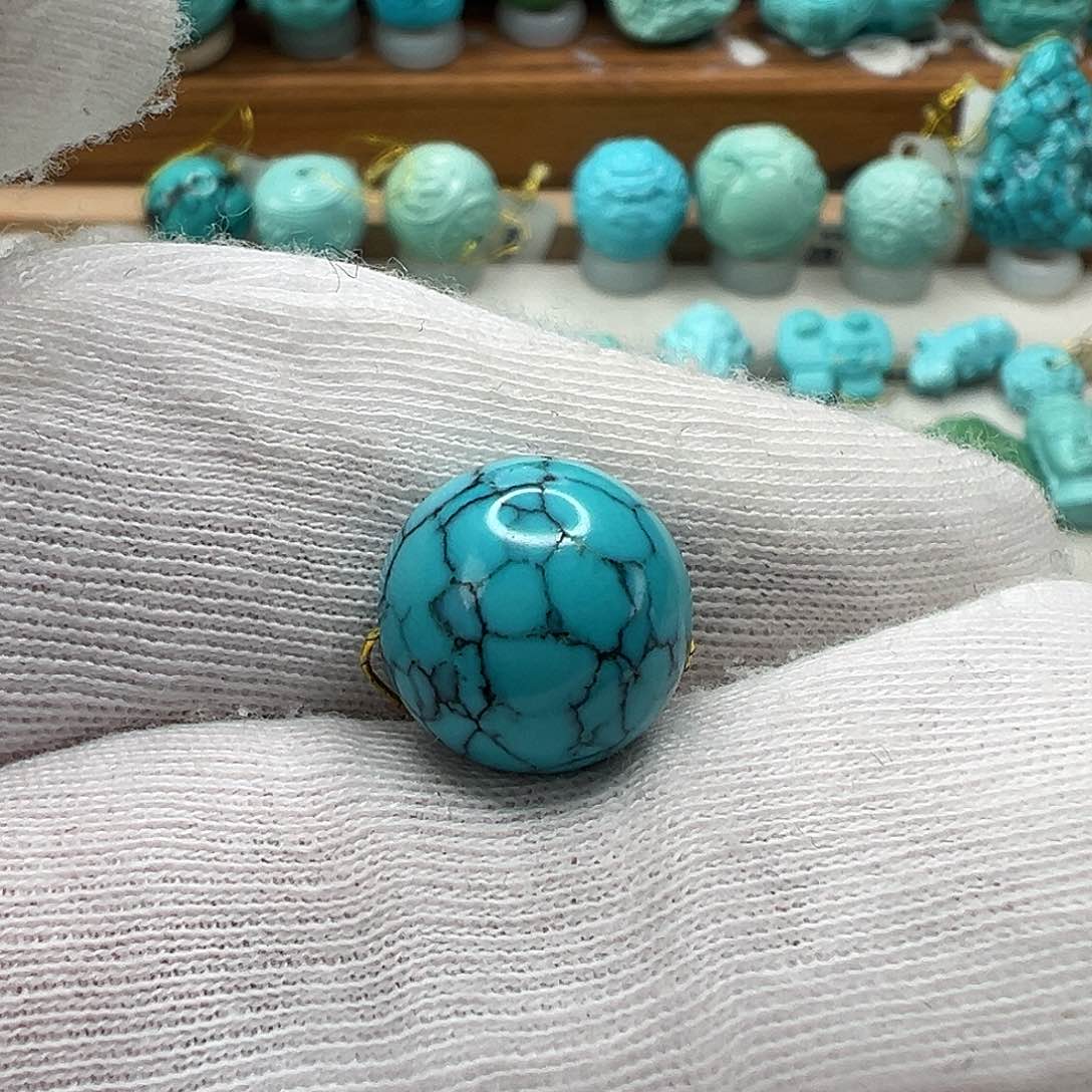 绿松石圆珠 未镶嵌