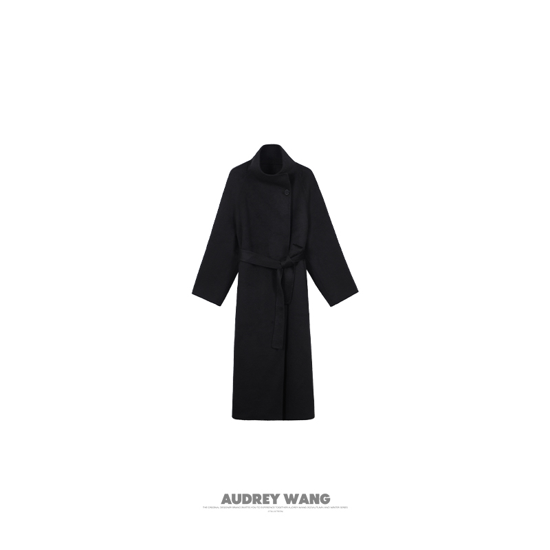 AUDREYWANG秋冬中长款气质毛呢外套66052W