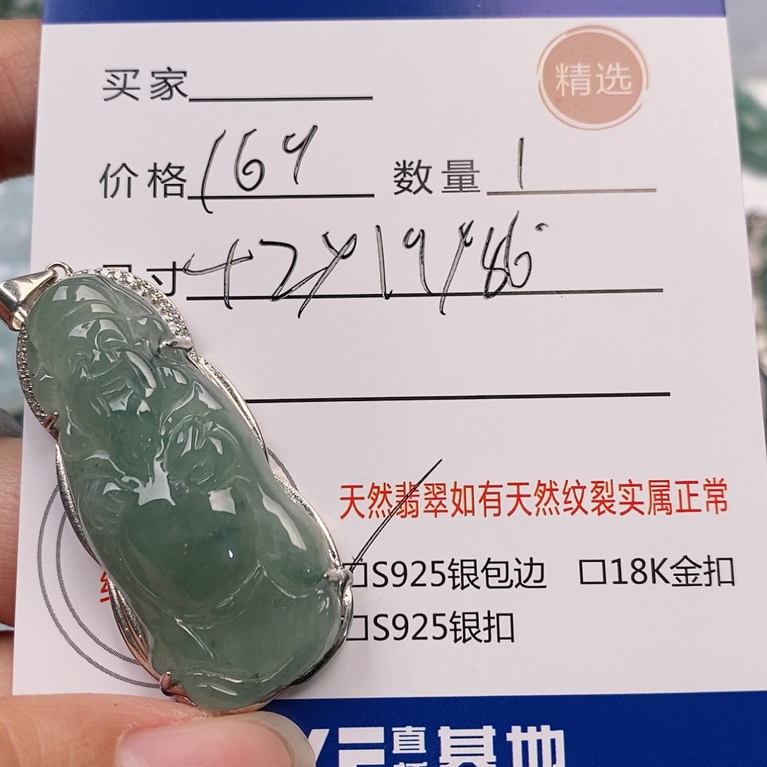 翡翠银S925镶嵌颈饰