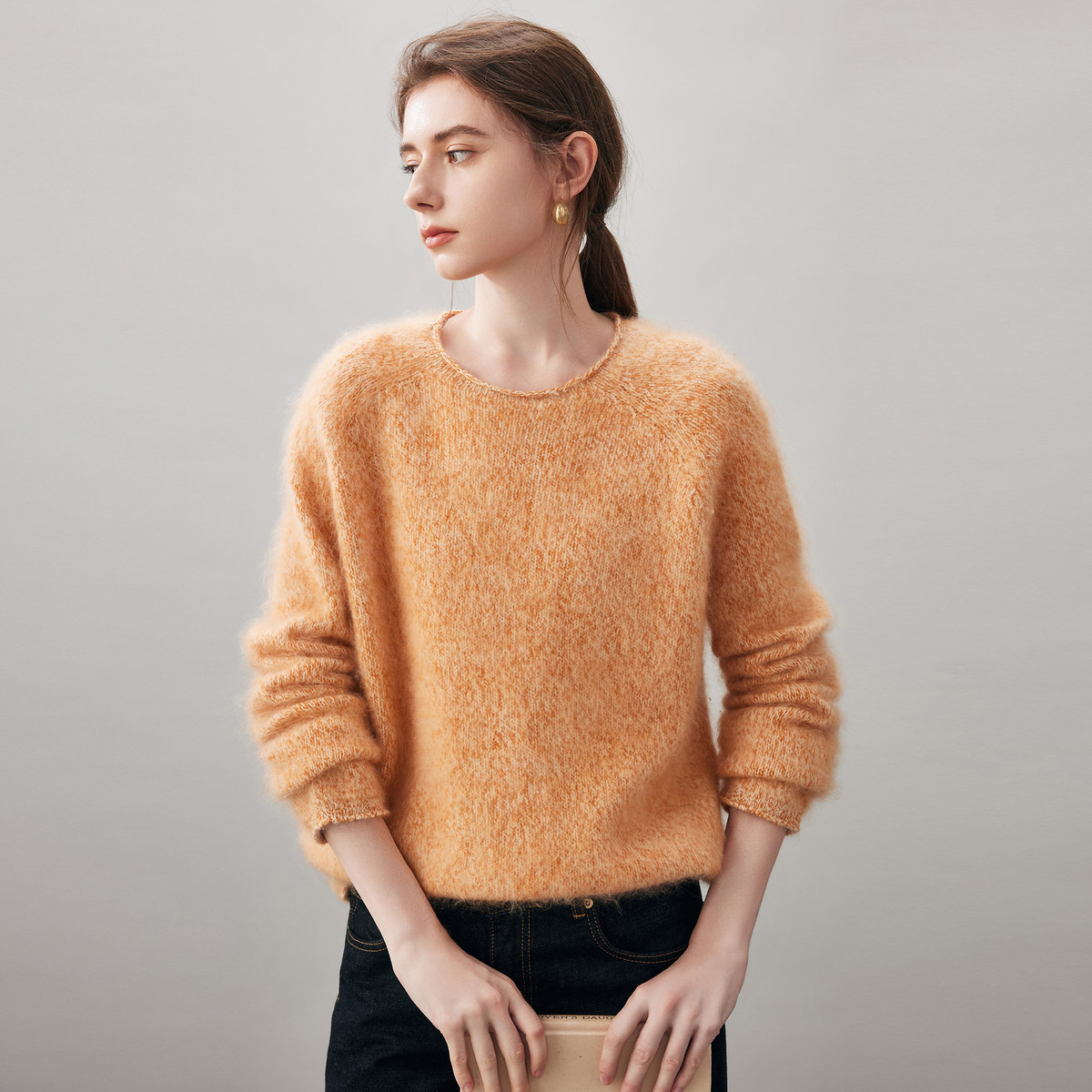 COMOBOCA/科蒙·博卡绵羊毛衫厚款秋冬慵懒毛衣女式上衣KSTDL01022