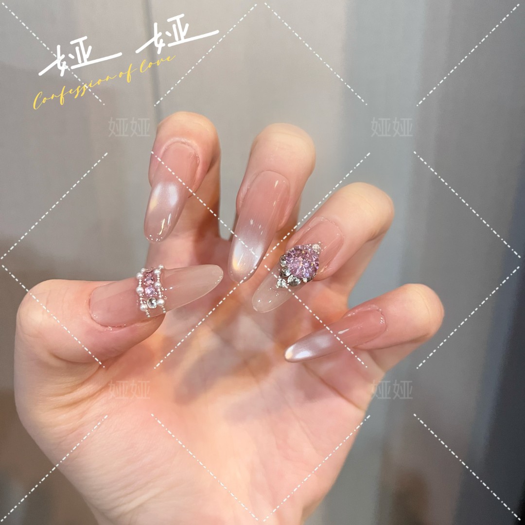 【一滴泪】高品爆款纯手工穿戴甲绵密猫眼高级美甲贴