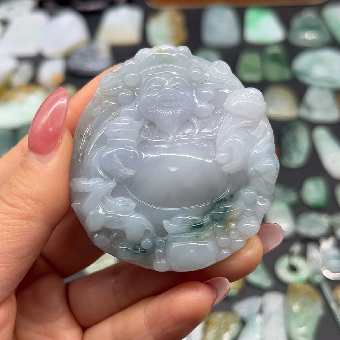 【闪购商品】翡翠颈饰未镶嵌财神