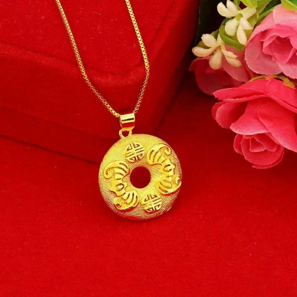 【璐璐甄选】高端大气轻奢合金平安扣吊坠（ZL7188）赠合金链