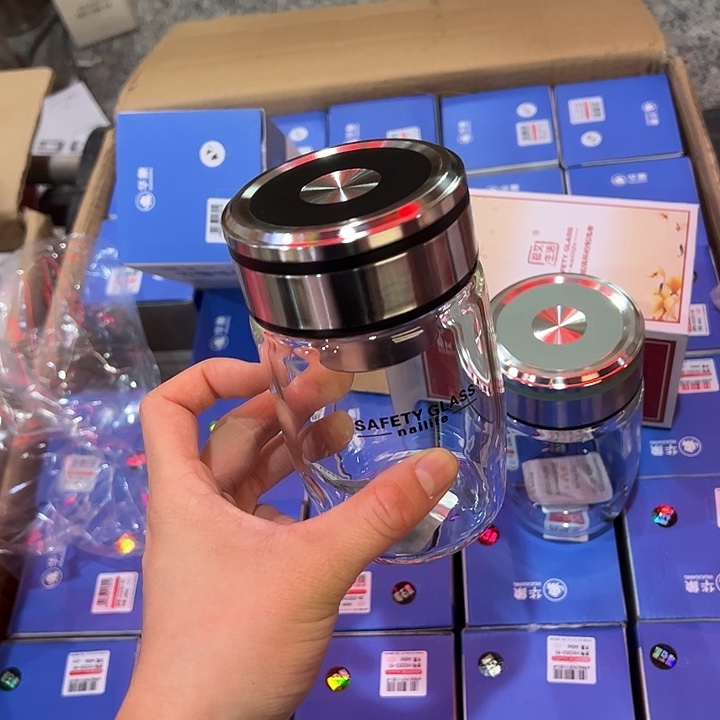 那艾生活单层烫手玻璃杯330330颜色随机