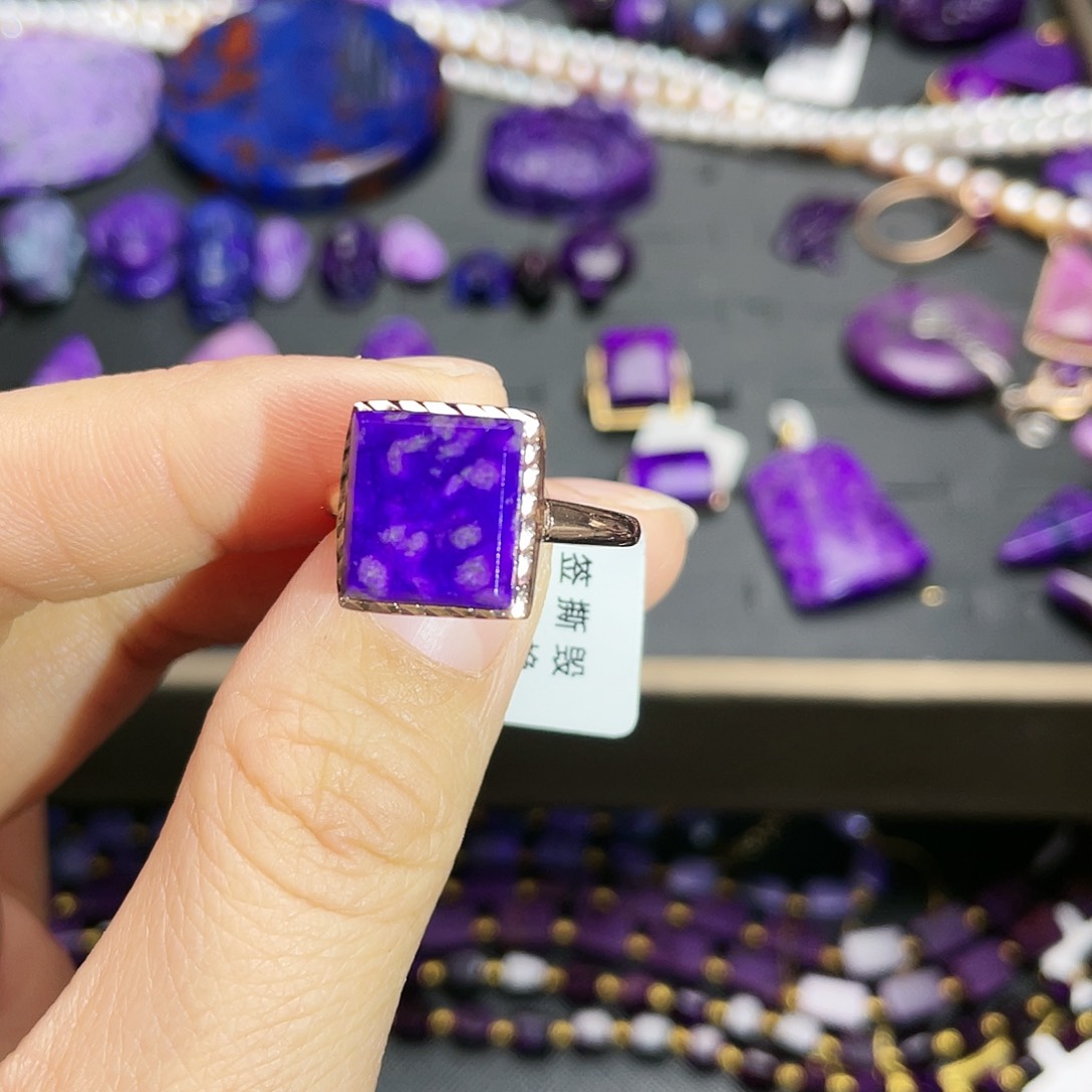 苏纪石（舒俱来）戒指银S925镶嵌